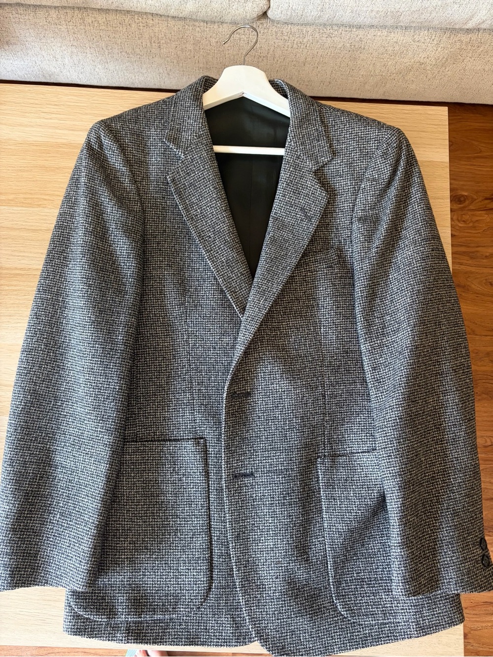 Vintage Yves Saint Laurent Gray Houndstooth Sport Coat